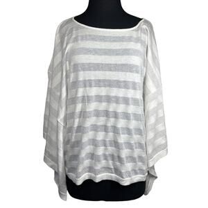 Tommy Bahama Sheer Kimono Top Resort Cover Up Lightweight Wrap White Sz L